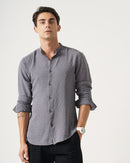men's self design shirt