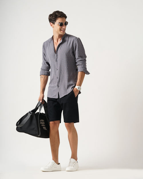men's self design shirt