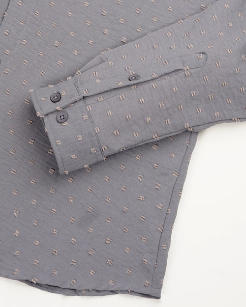men's self design shirt