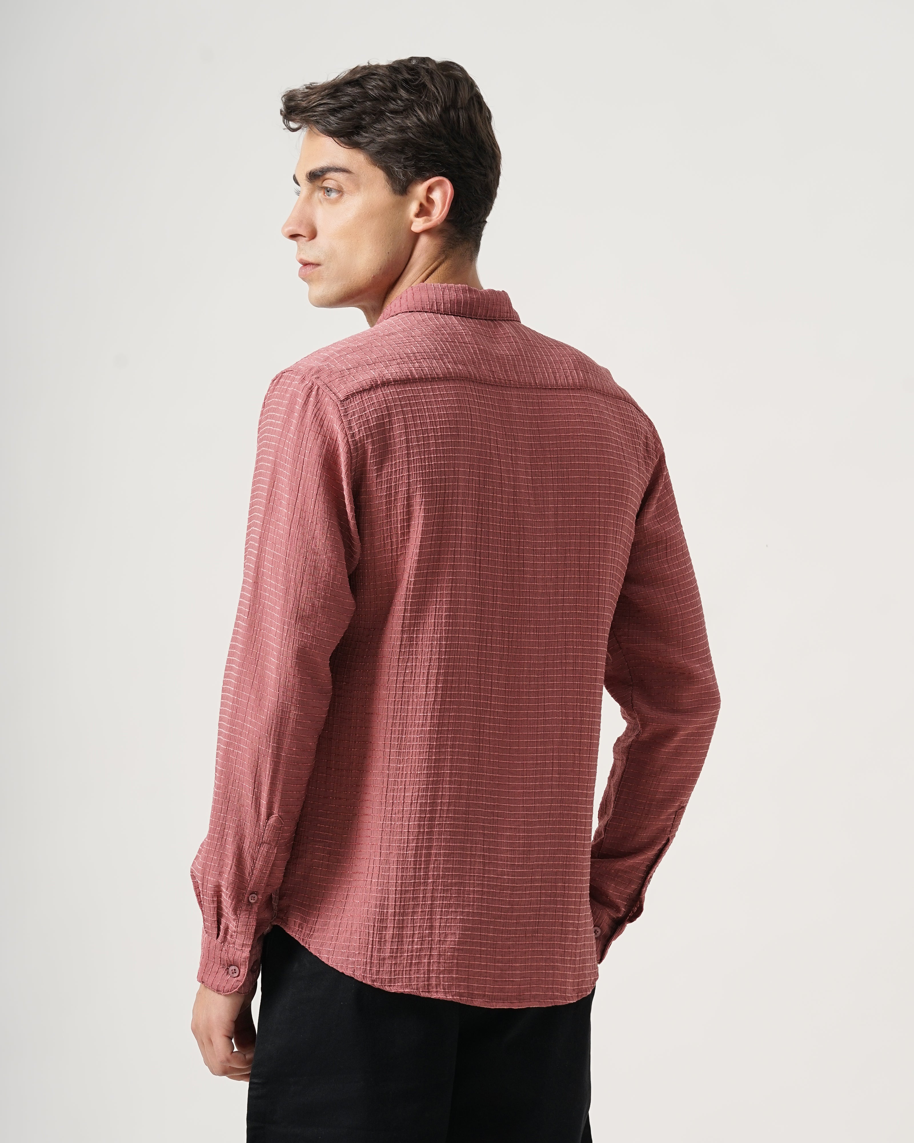 men's Self Design Shirt