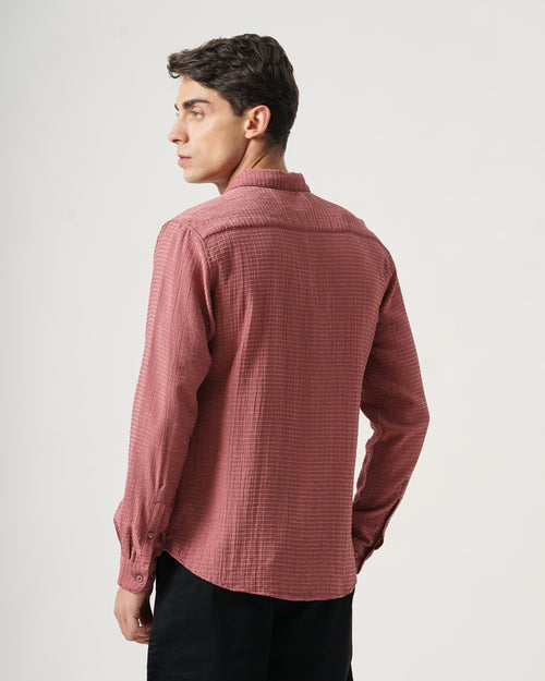 men's Self Design Shirt