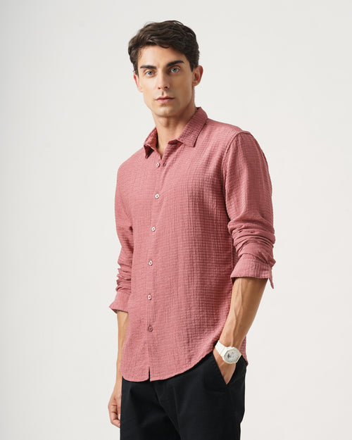 men's Self Design Shirt