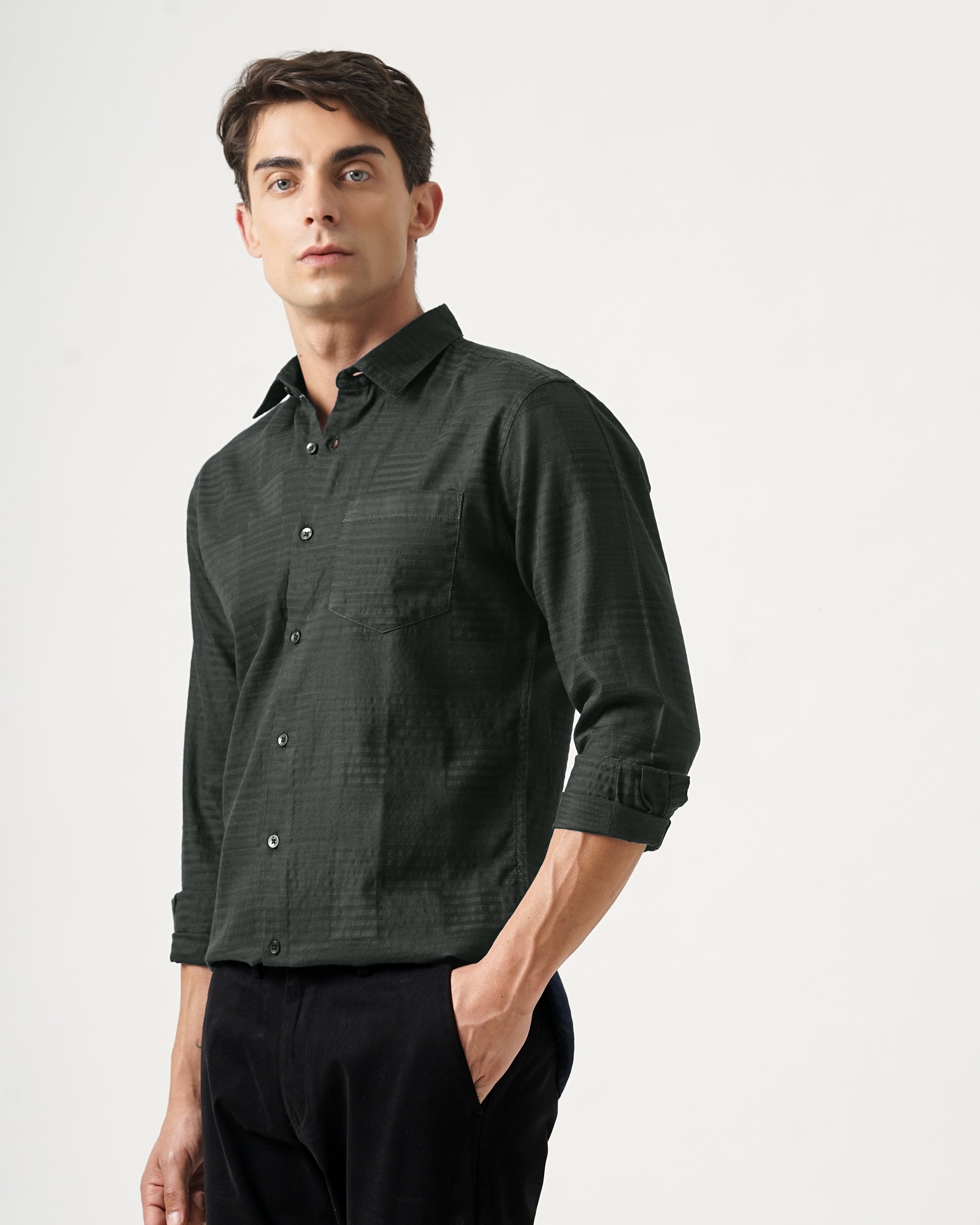 MEN'S SELF DESIGN SHIRT