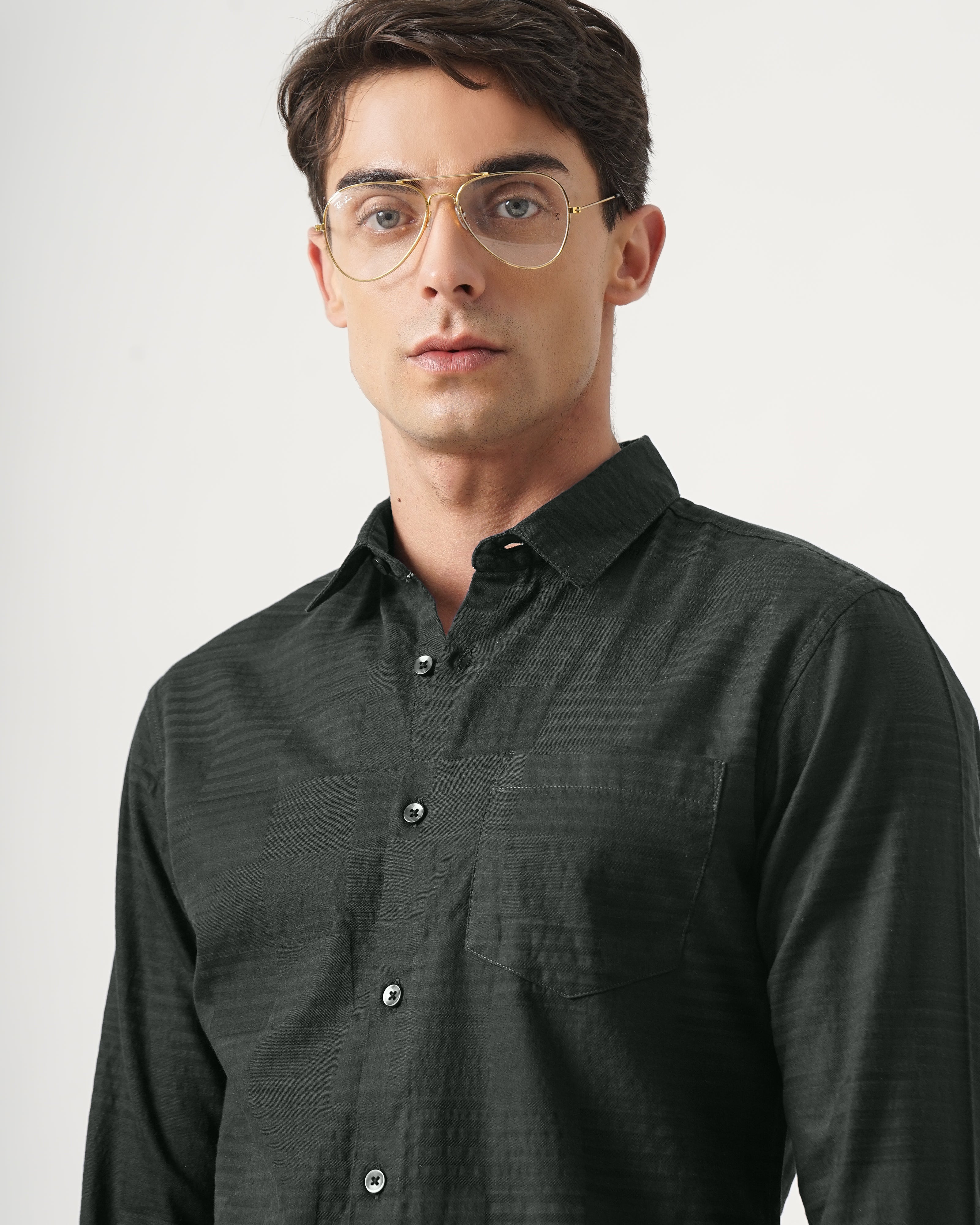 MEN'S SELF DESIGN SHIRT