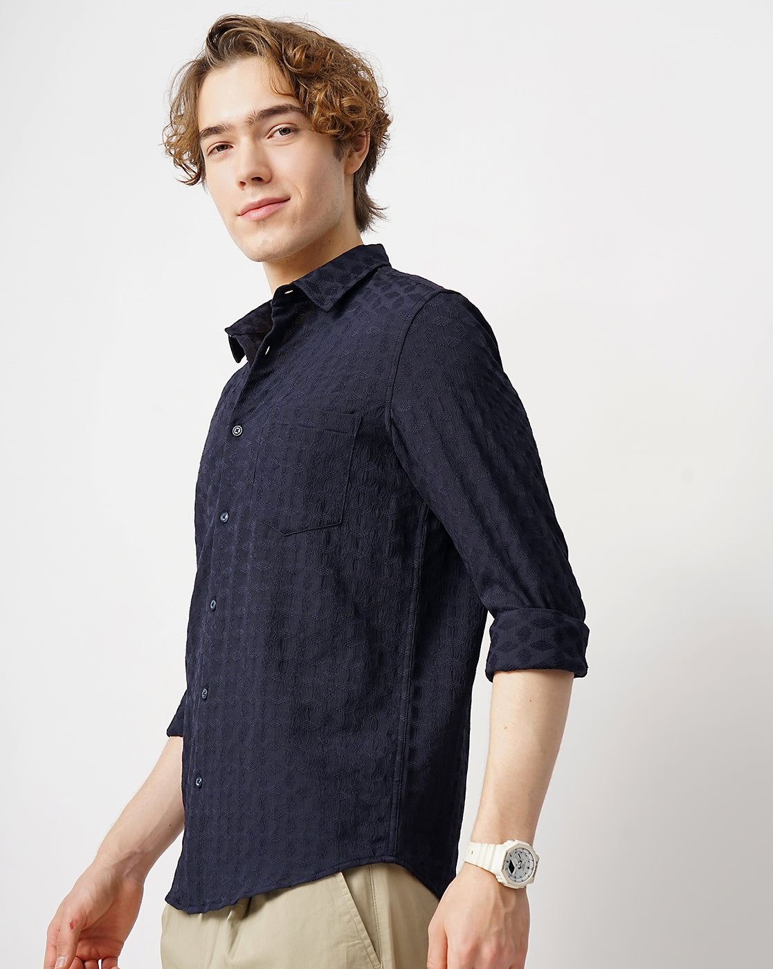 MEN'S SELF DESIGN SHIRT