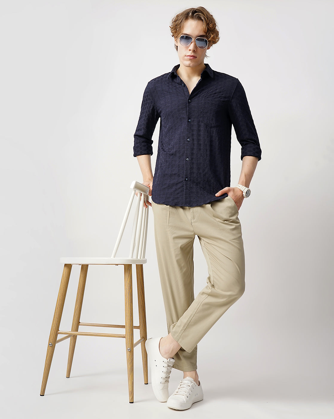 MEN'S SELF DESIGN SHIRT