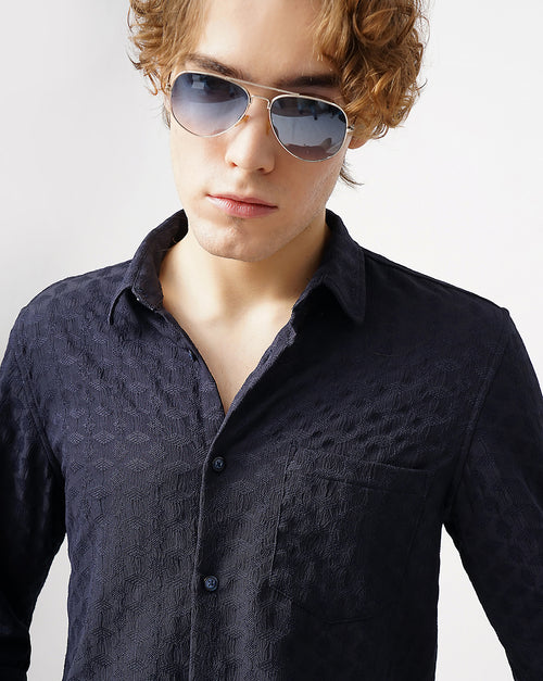 MEN'S SELF DESIGN SHIRT