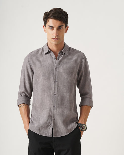 men's Self Design Shirt