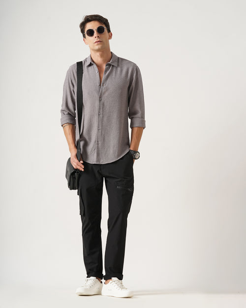 men's Self Design Shirt