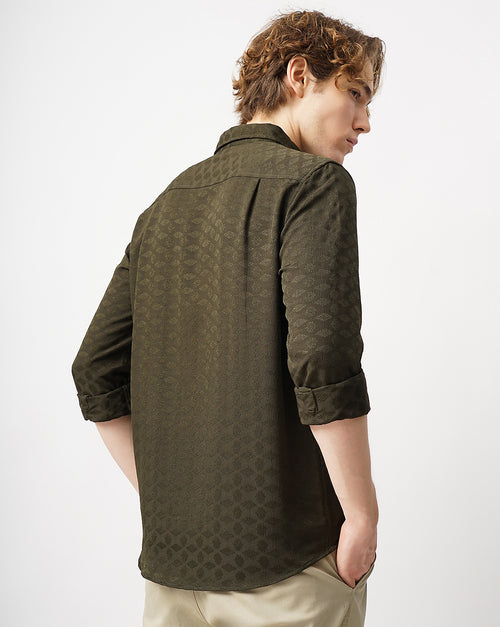 MEN'S SELF DESIGN SHIRT