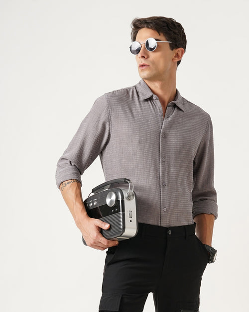 men's Self Design Shirt