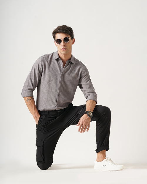men's Self Design Shirt