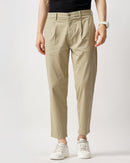CROPPED LENGTH SINGE PLEATED TROUSER