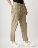 CROPPED LENGTH SINGE PLEATED TROUSER