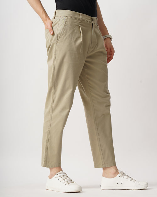 CROPPED LENGTH SINGE PLEATED TROUSER