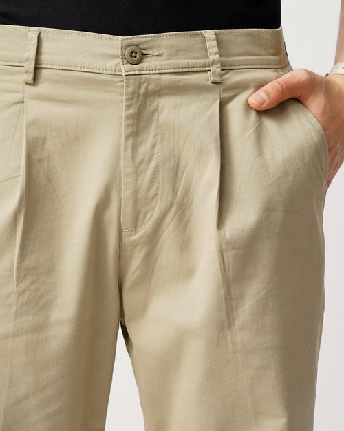 CROPPED LENGTH SINGE PLEATED TROUSER