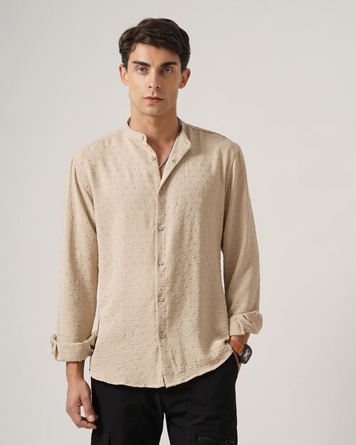 men's self design shirt