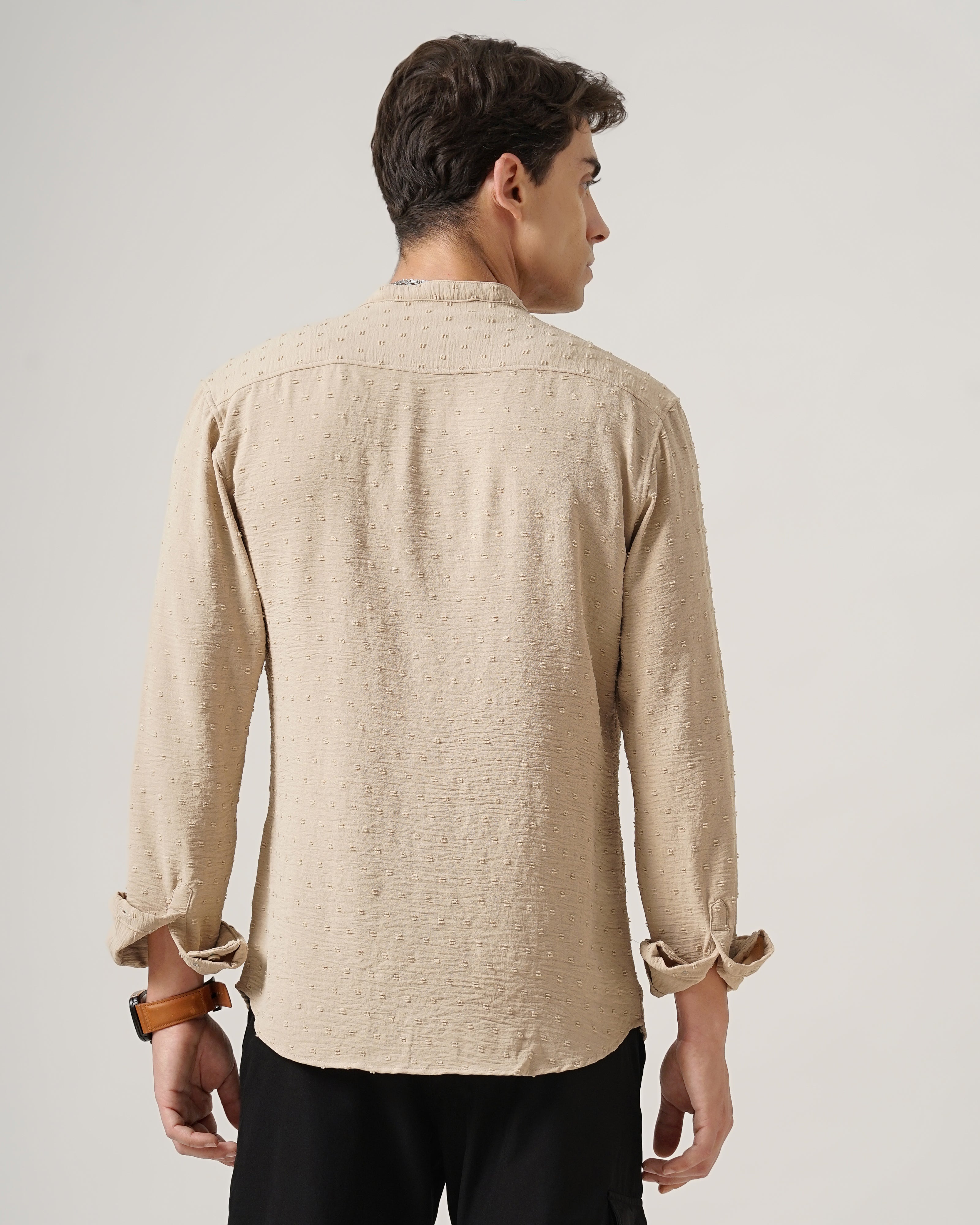 men's self design shirt