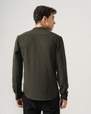 men's self design shirt