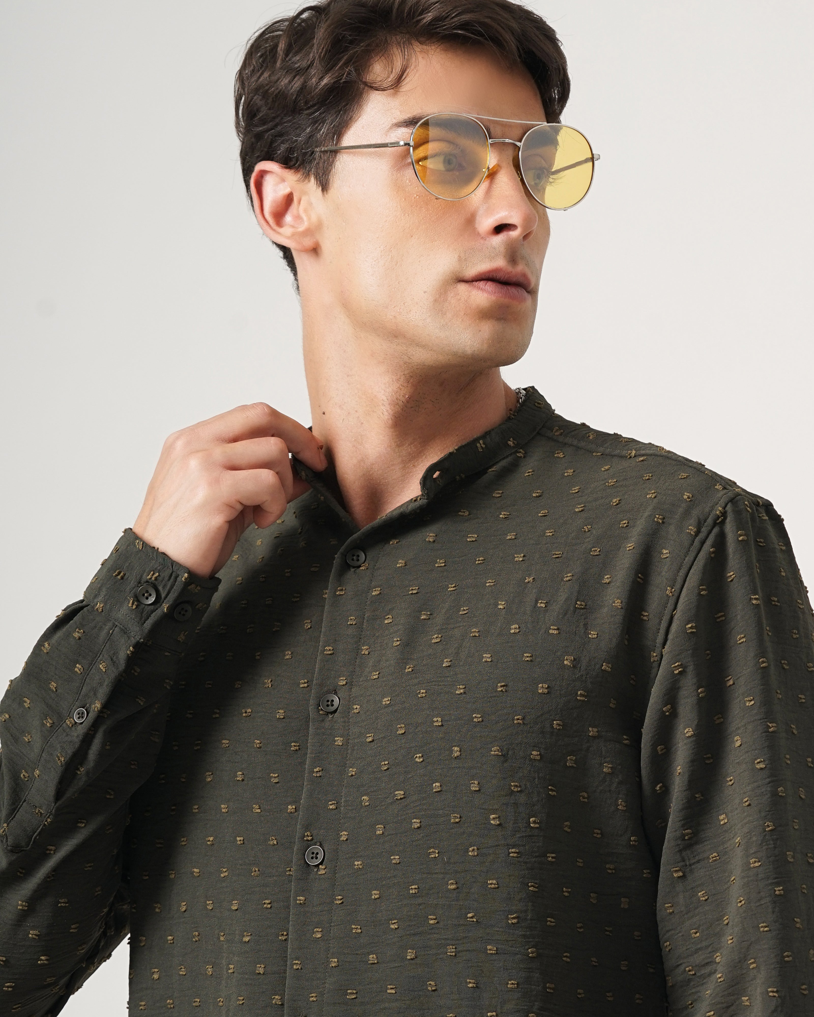 men's self design shirt