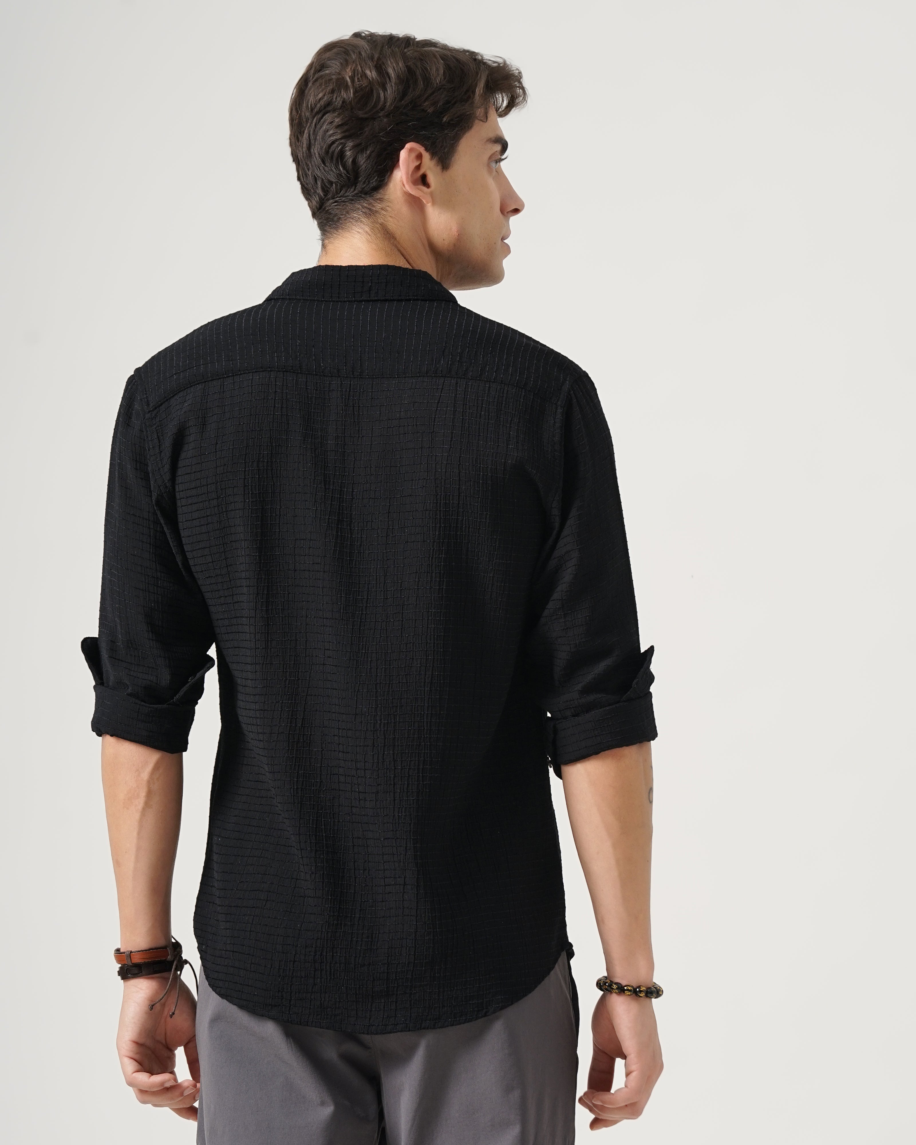 men's Self Design Shirt