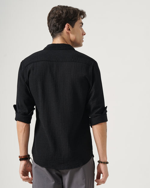 men's Self Design Shirt