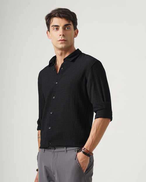 men's Self Design Shirt