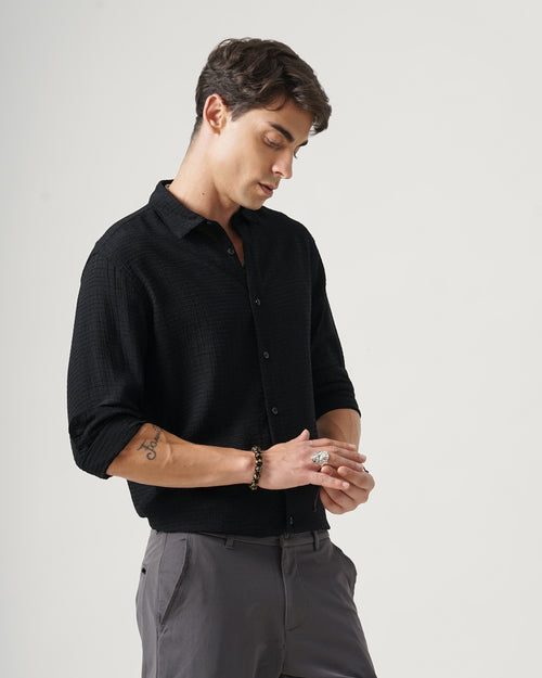men's Self Design Shirt