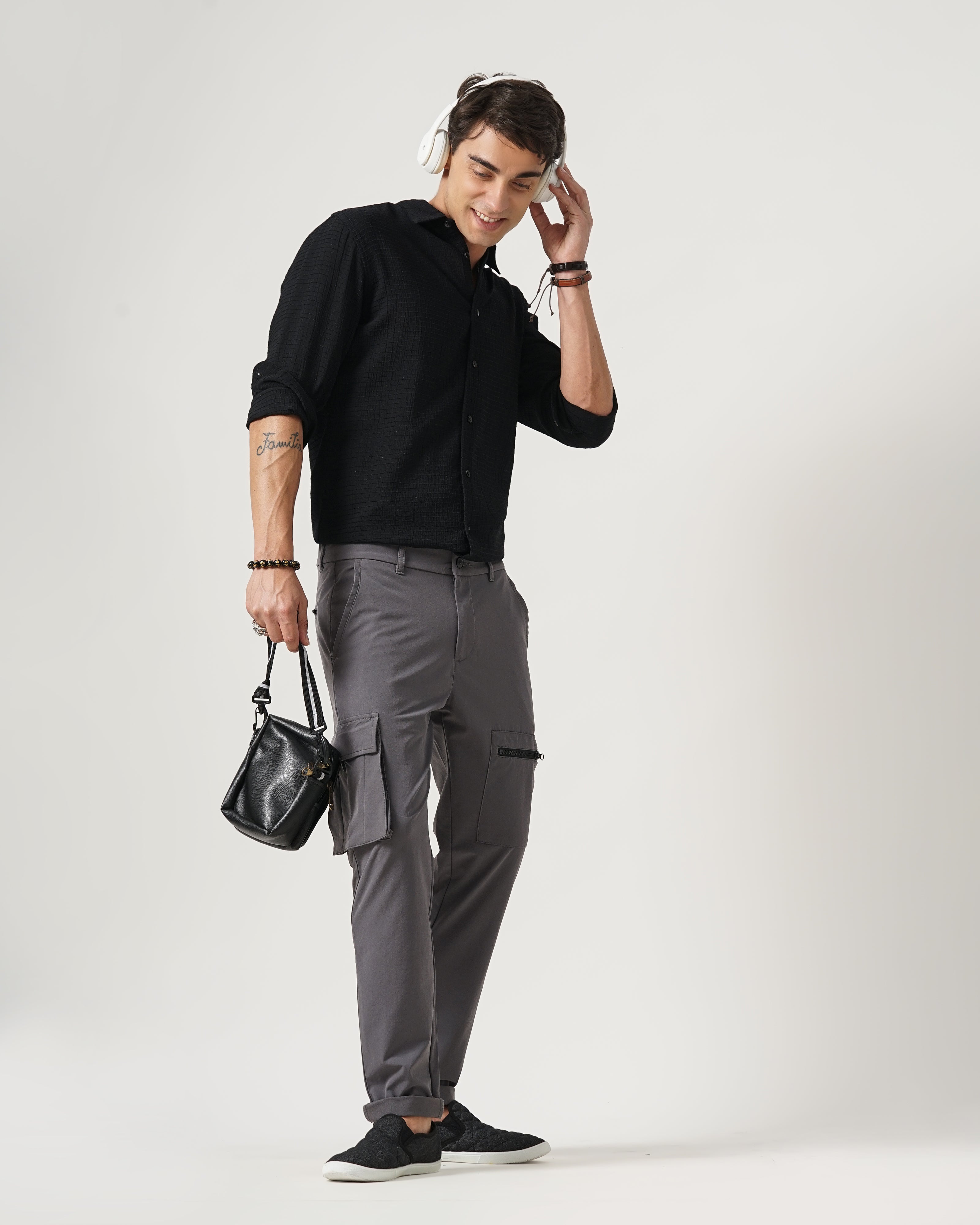 men's Self Design Shirt