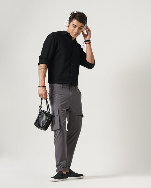 men's Self Design Shirt