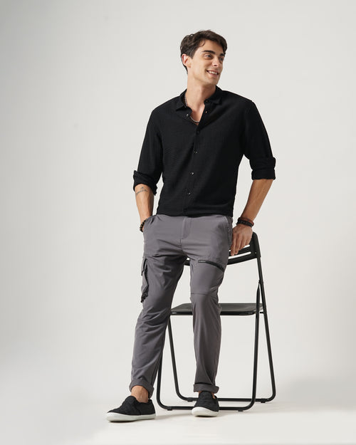 men's Self Design Shirt