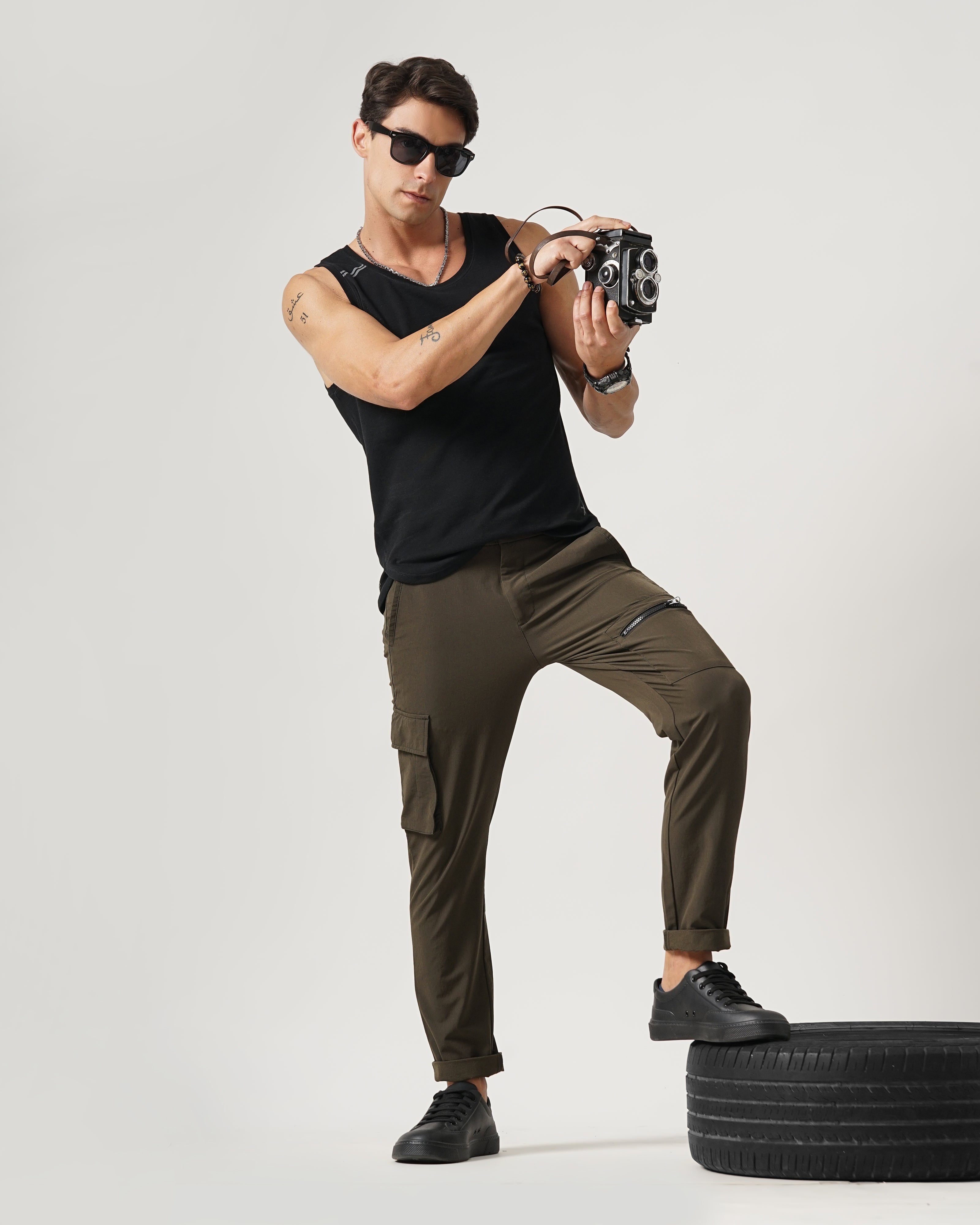 MEN'S CARGO STRETCHABLE CHINOS