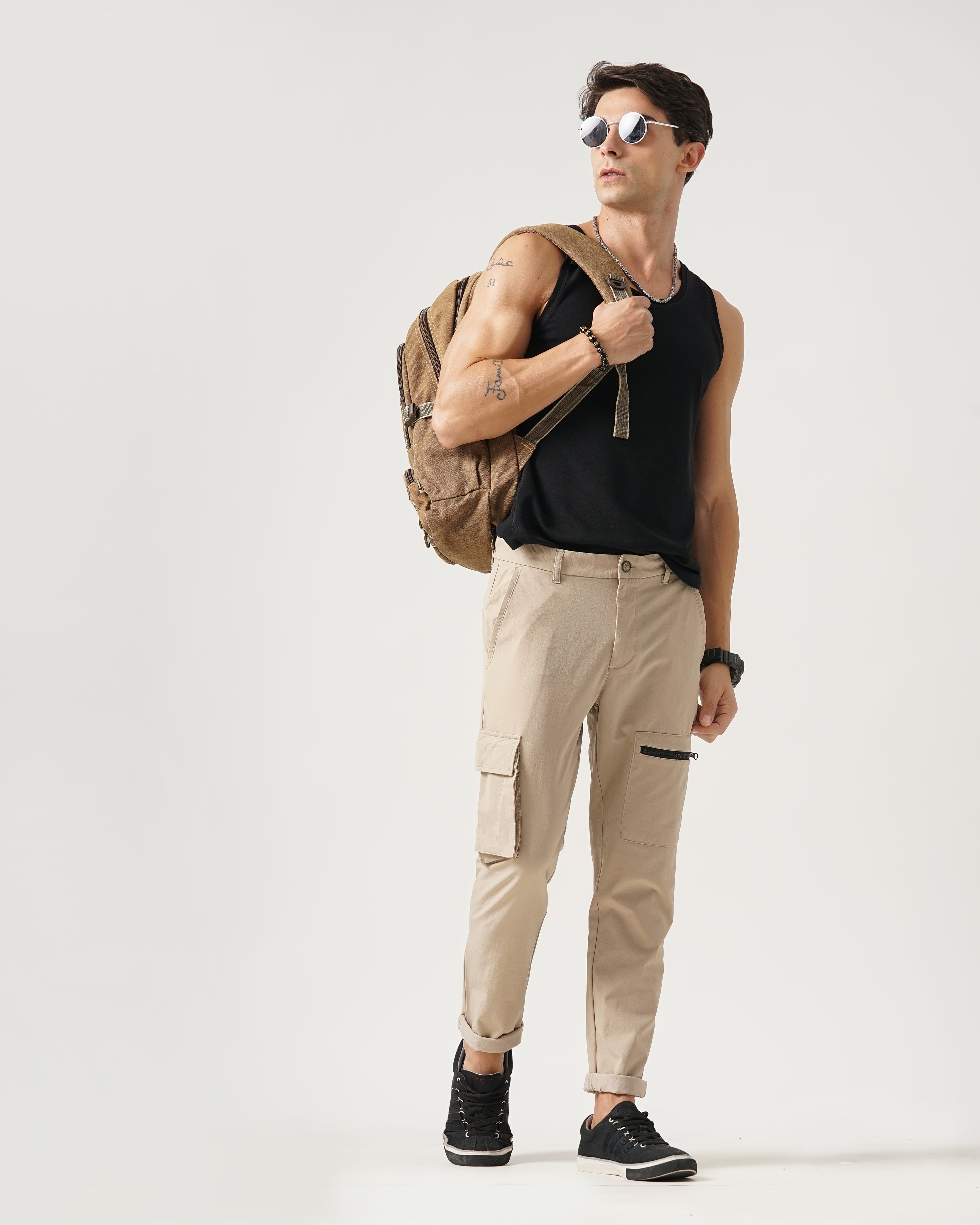 MEN'S CARGO STRETCHABLE CHINOS