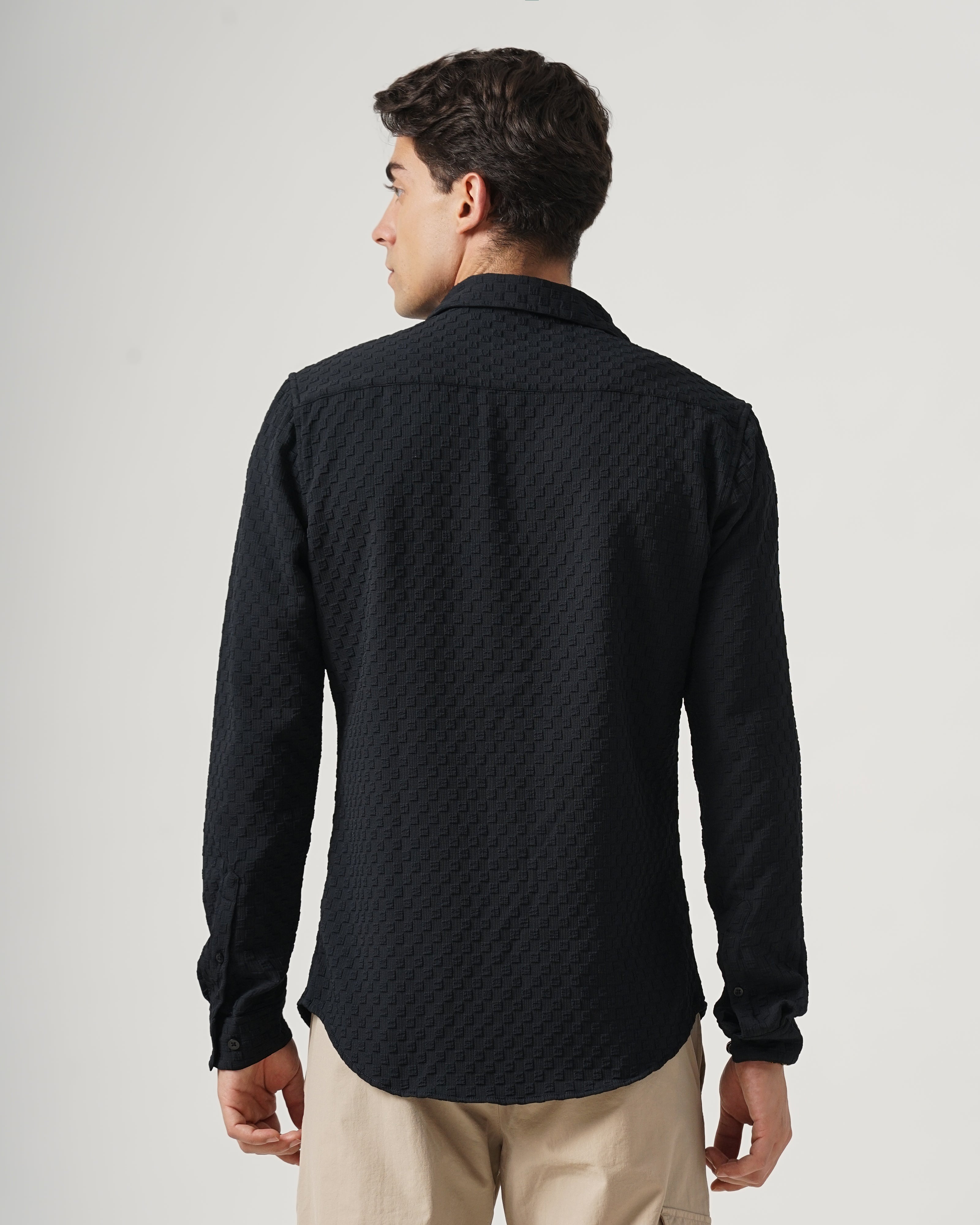men's self design shirt