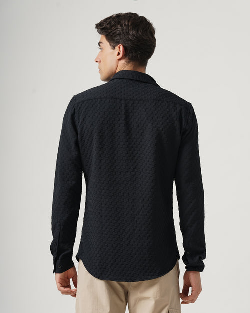 men's self design shirt