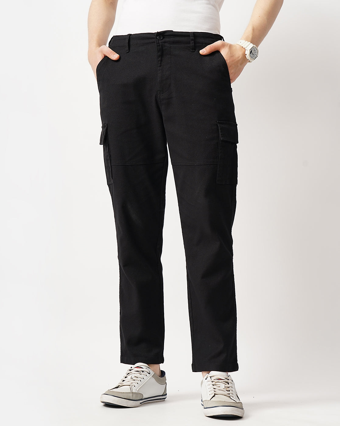 Straight Fit Cargo Chinos