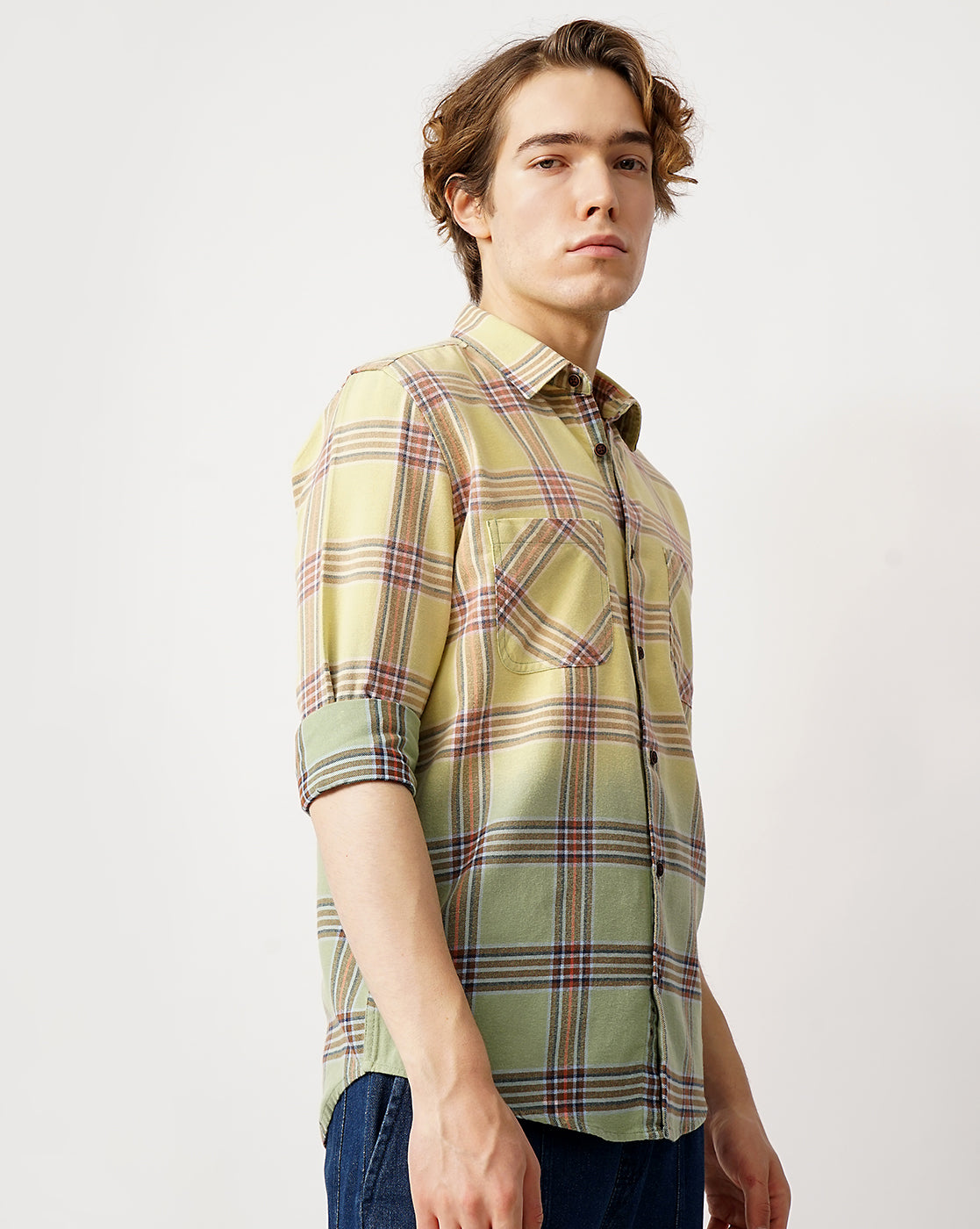 relaxed fit bleached shirt
