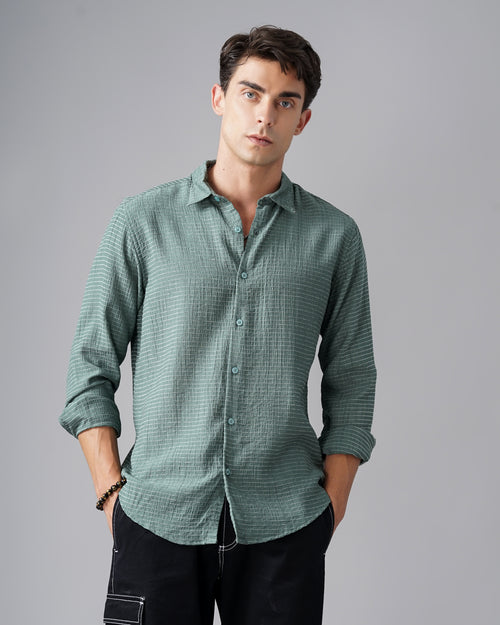 men's Self Design Shirt