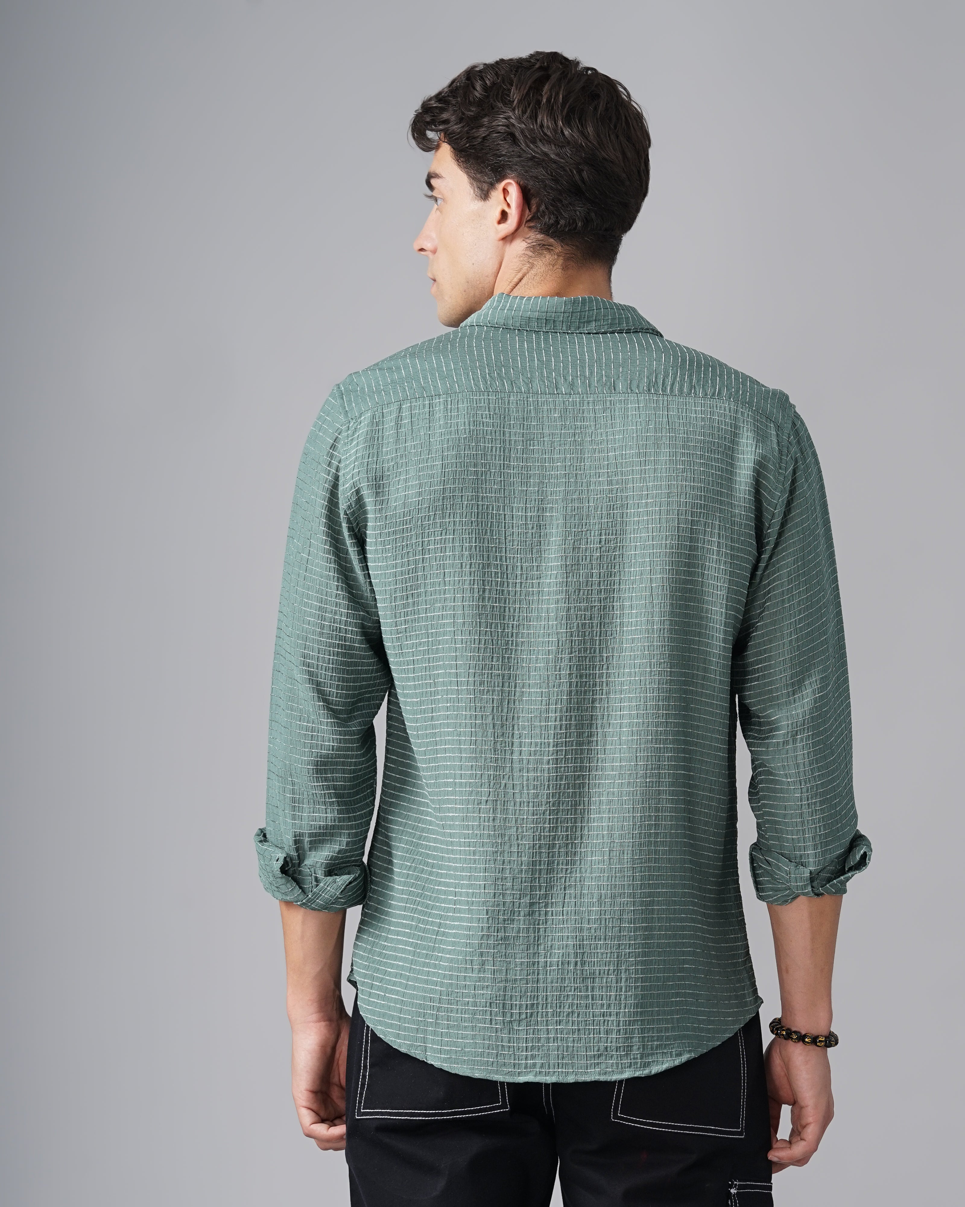 men's Self Design Shirt