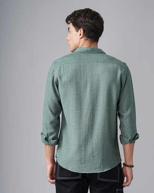 men's Self Design Shirt