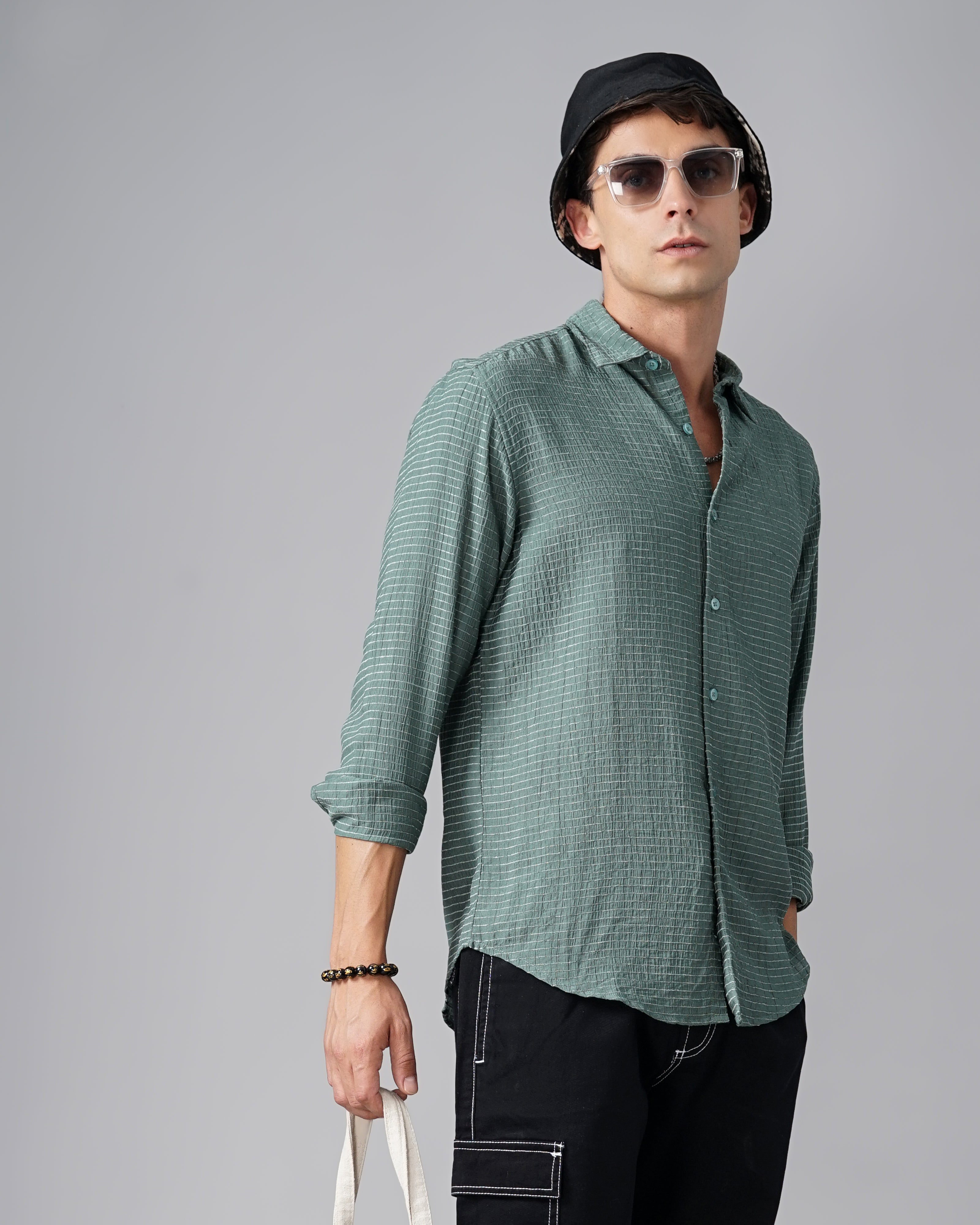 men's Self Design Shirt