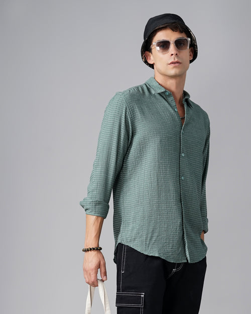 men's Self Design Shirt
