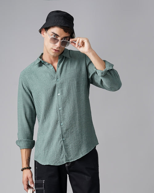 men's Self Design Shirt