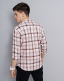 Windowpane Checks Slim Fit 60'S Giza Cotton Shirt
