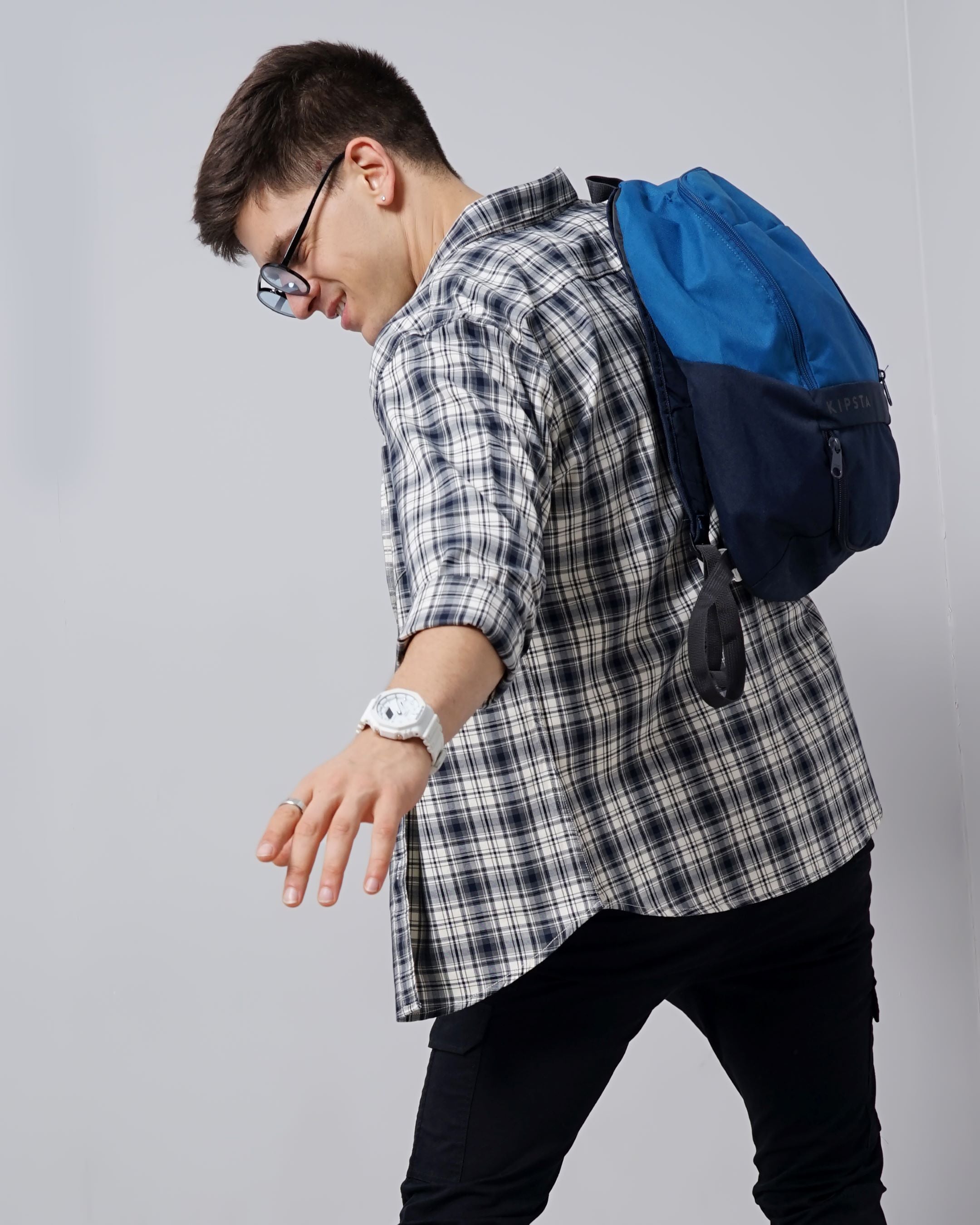 Windowpane Checks Slim Fit 60'S Giza Cotton Shirt