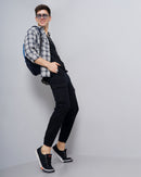 Windowpane Checks Slim Fit 60'S Giza Cotton Shirt