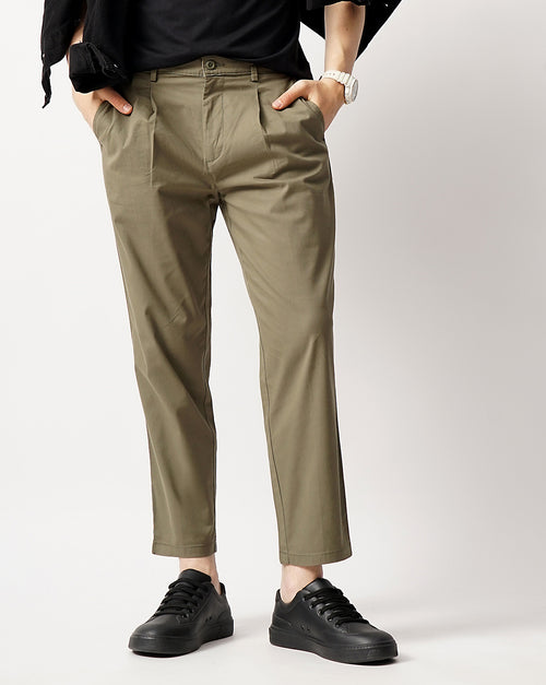 CROPPED LENGTH SINGE PLEATED TROUSER