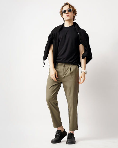 CROPPED LENGTH SINGE PLEATED TROUSER