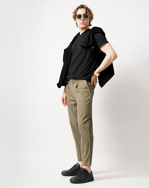 CROPPED LENGTH SINGE PLEATED TROUSER