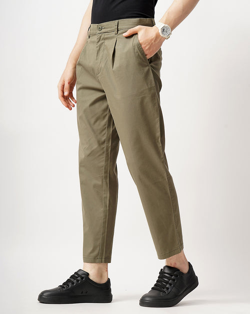 CROPPED LENGTH SINGE PLEATED TROUSER